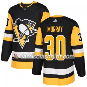 Camisola Pittsburgh Penguins Matt Murray 30 Adidas 2017-2018 Preto Authentic - Homem